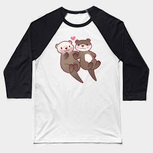 Kawaii Otters Baseball T-Shirt